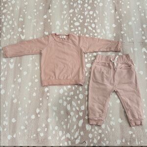 Miles the Label Pink Sweatshirt & Jogger Set 18M | Toddler Girl Lounge Outfit